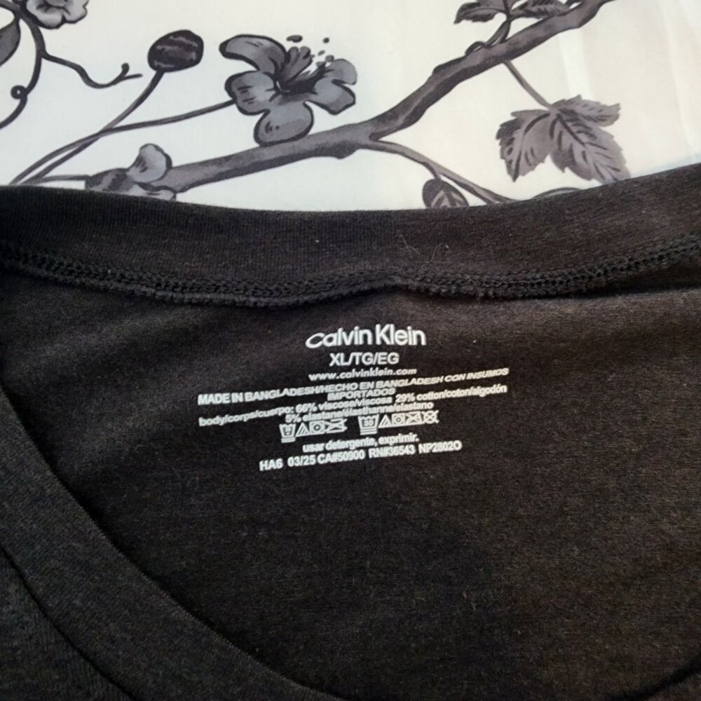CALVIN KLEIN Men's t-shirt Soft Blend Black - 34Size XL - NWT - Picture 4 of 5